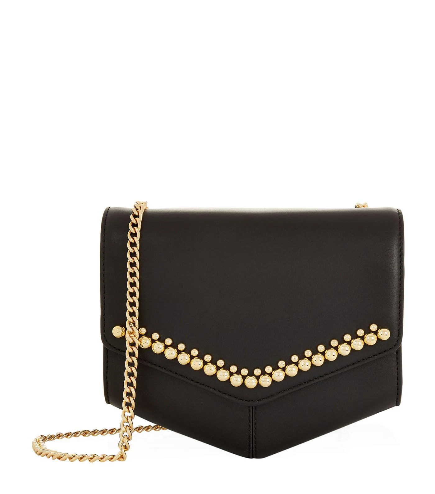 Sandro Lou Bag in Black Leather with Embellishment