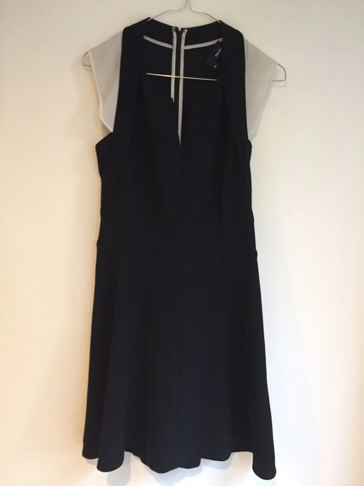 The Kooples Crepe Dress with Chiffon Flutter Sleeves