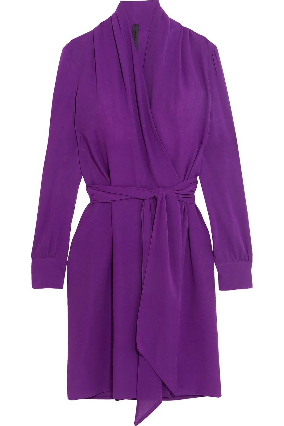 Gareth Pugh Silk-Blend Crepe Wrap Dress in Purple
