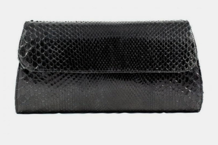 Carlend Copenhagen Aicha Clutch in Navy Python