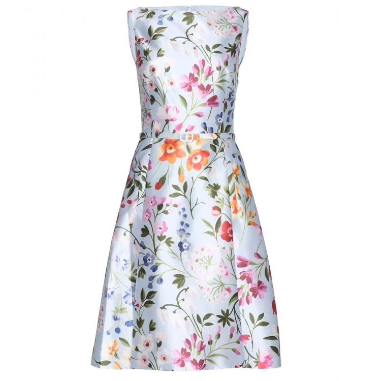 Oscar De La Renta English Garden Print Mikado Dress Ufo No More