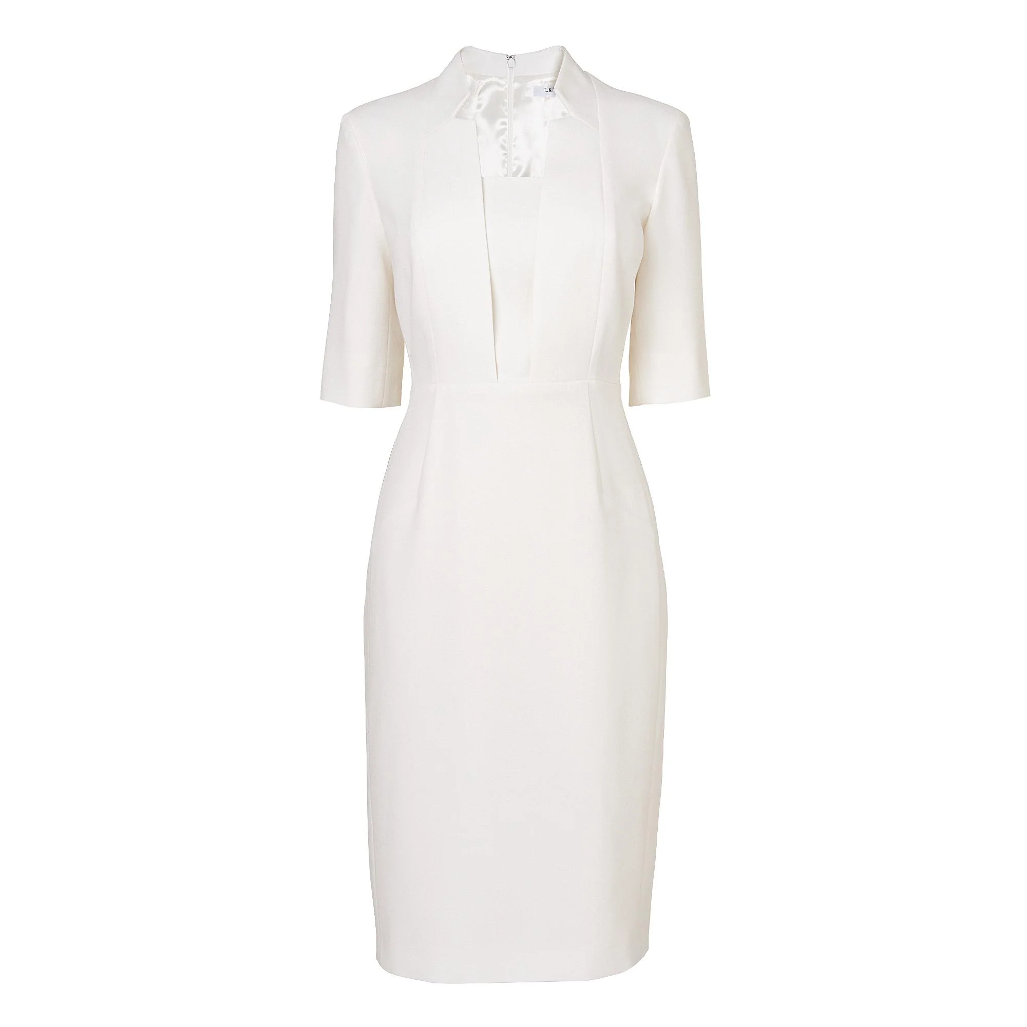 LK Bennett Detroit Fitted Dress in White