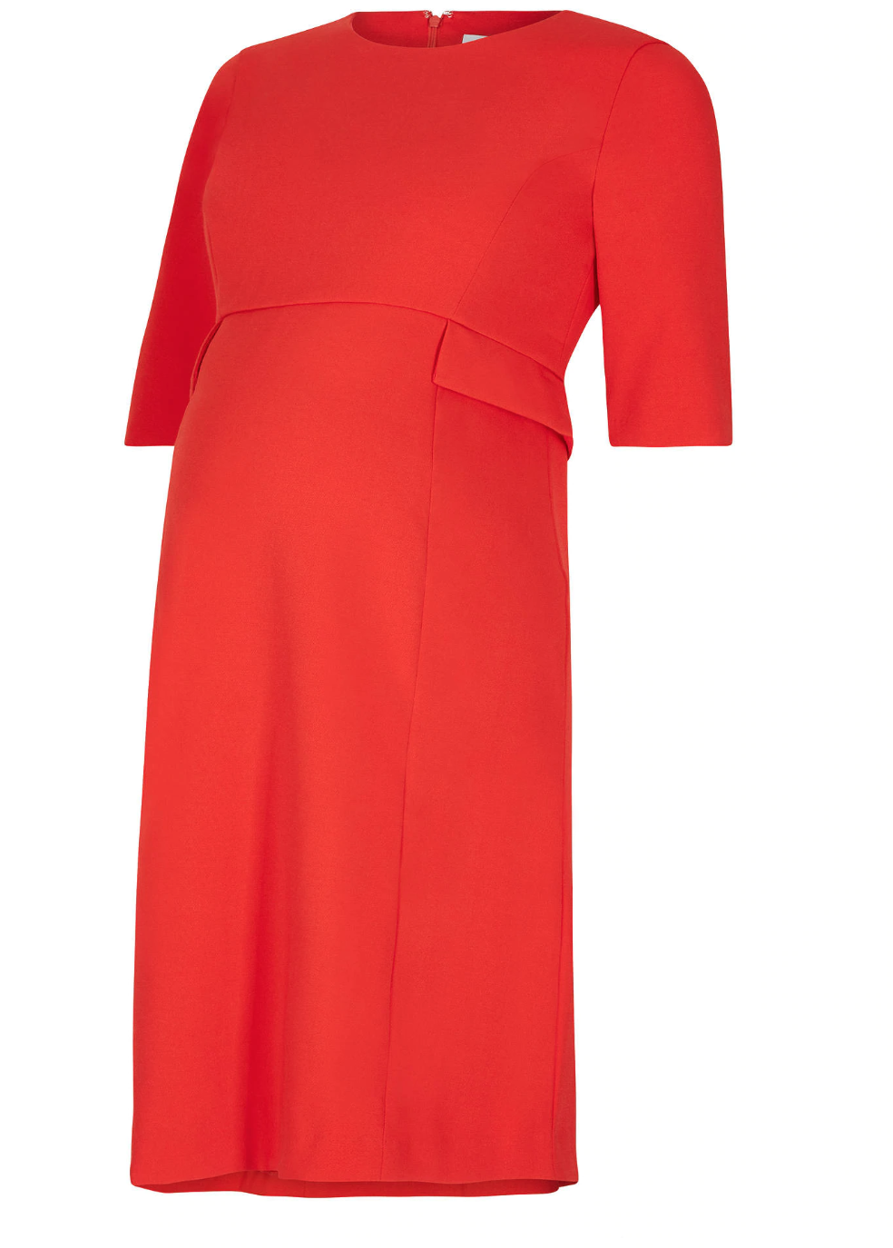 Seraphine Peplum Maternity Dress in Scarlet