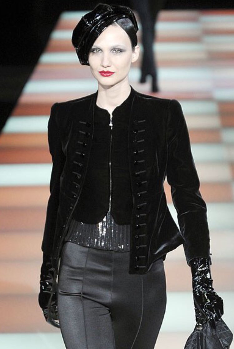 Giorgio Armani Military-Inspired Jacket in Black