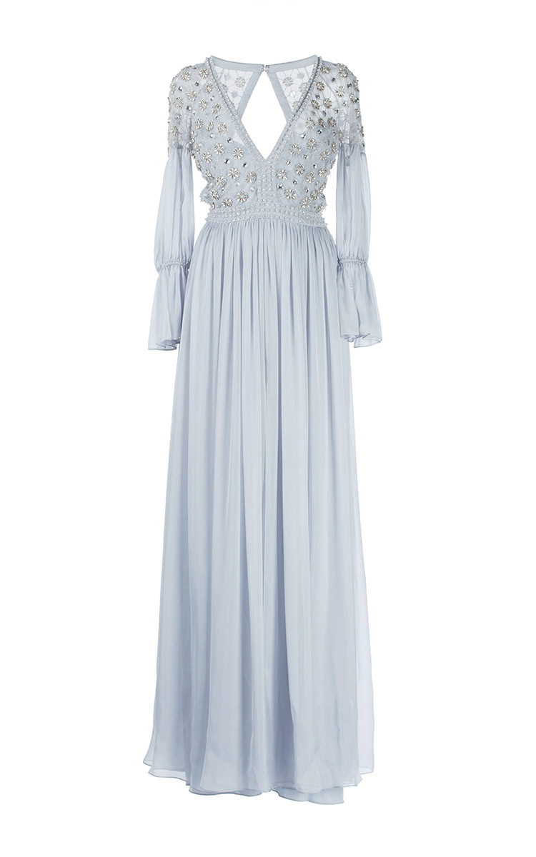 Temperley London Crossbone Lettice Gown in Light Grey — UFO No More