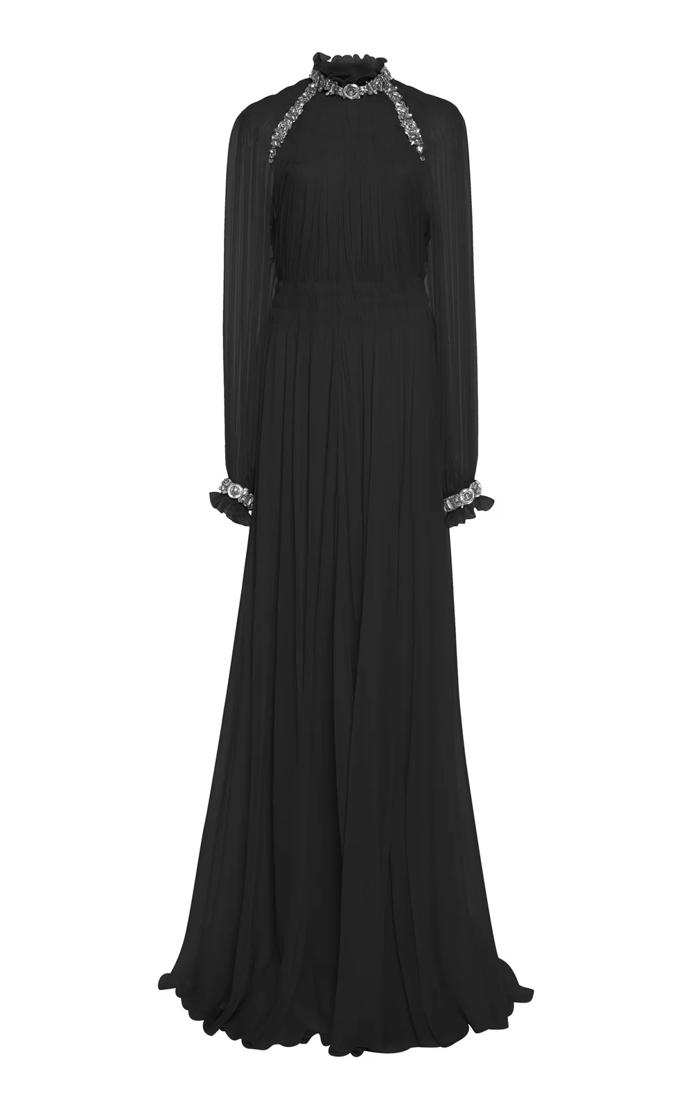 chinese dress ladies Organic Chiffon Green Long Dress by Alberta Ferretti  Elilhaam