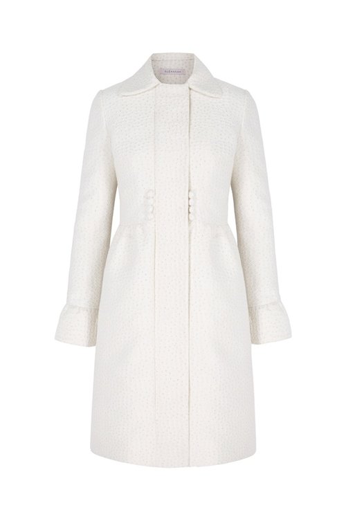 Suzannah The Versailles Coat Dress in White — UFO No More