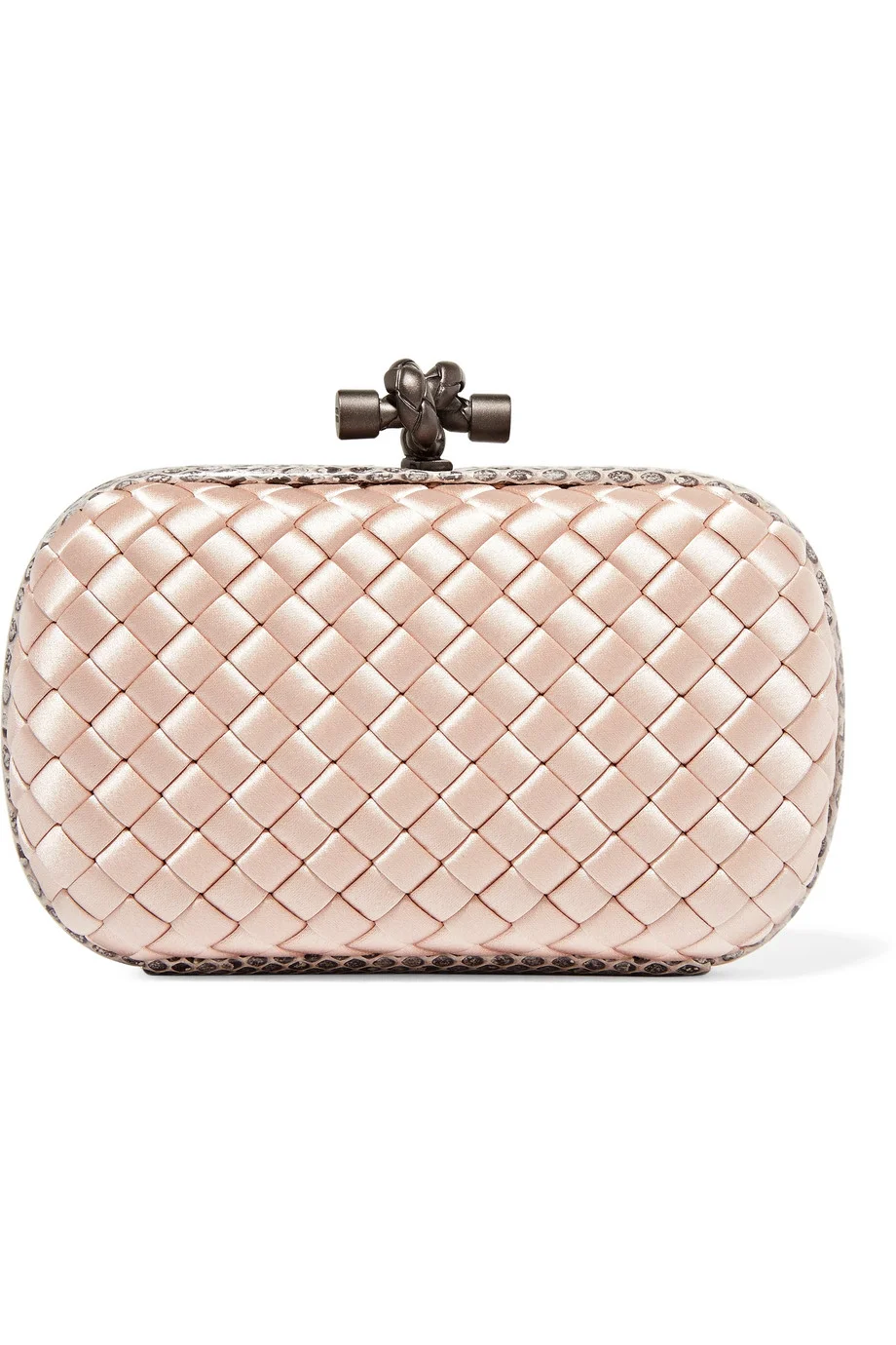 Bottega Veneta The Knot Clutch in Mink with Watersnake Trim