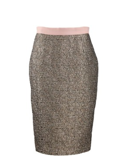 By Malene Birger Dull Gold Dandes Pencil Skirt.png