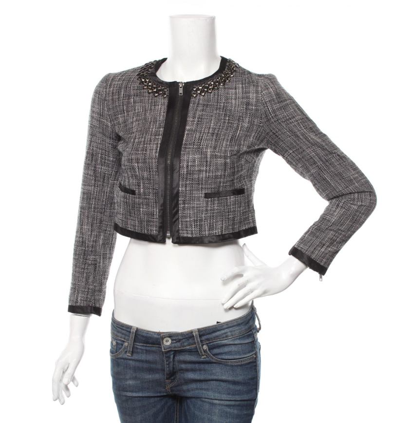H&M Beaded Collar Jacket