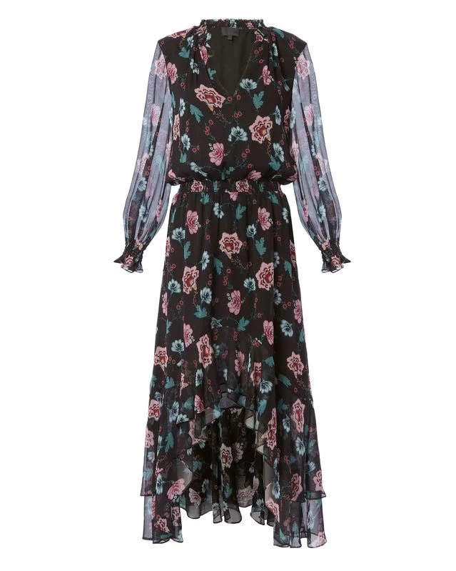 chinese dress ladies L'Agence Elsa Cutout Maxi Dress Persimmon Stretch Silk Size 4  Celebrity  Owned