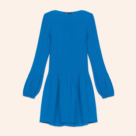 Maje Rockin Pleated Dress in Blue.jpg