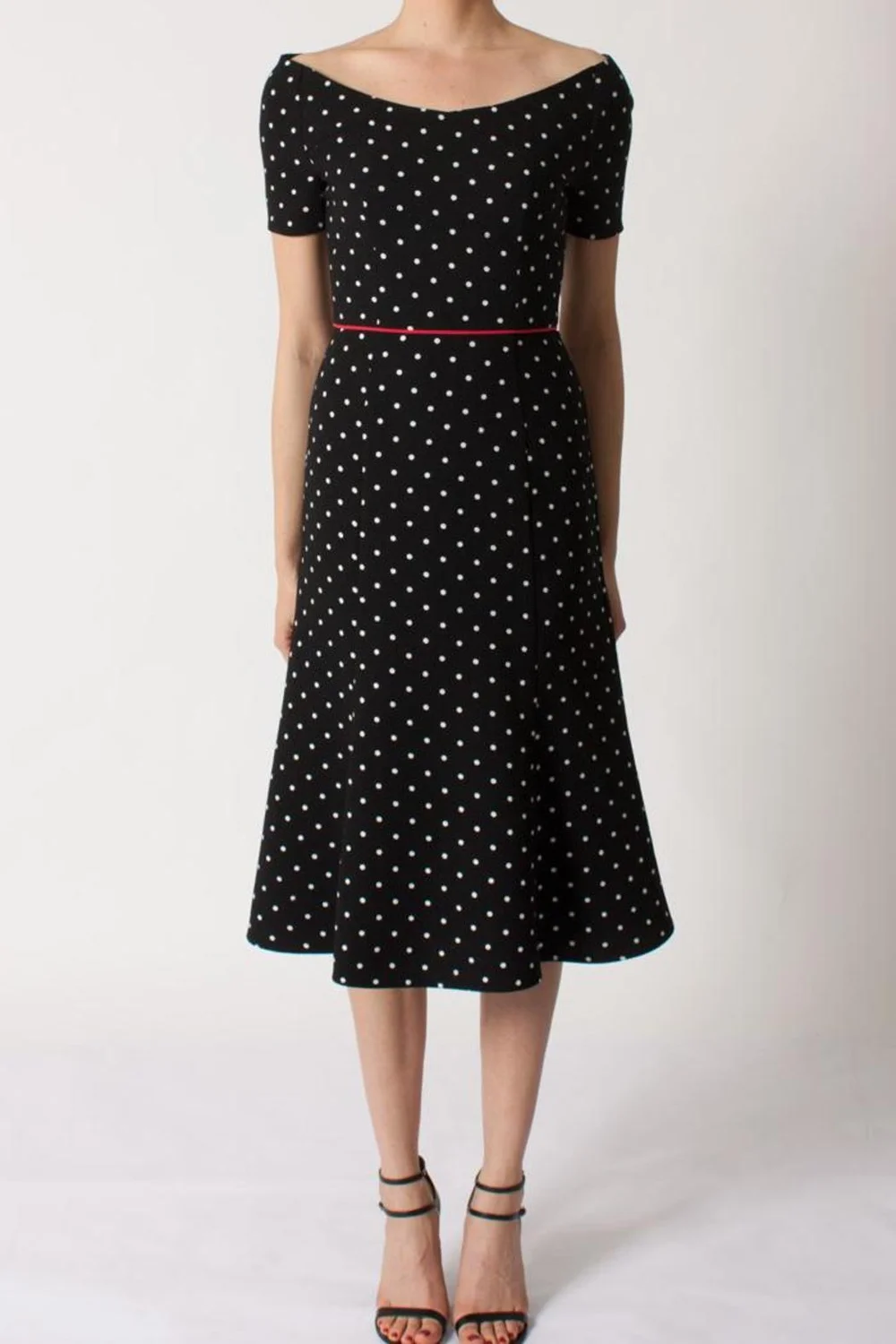 Black Halo Nella Polka Dot Dress in Black  UFO No More