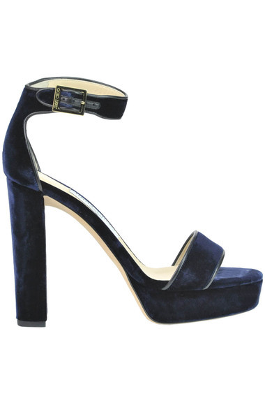 Jimmy Choo Holly 120 Sandals in Navy Velvet.jpg