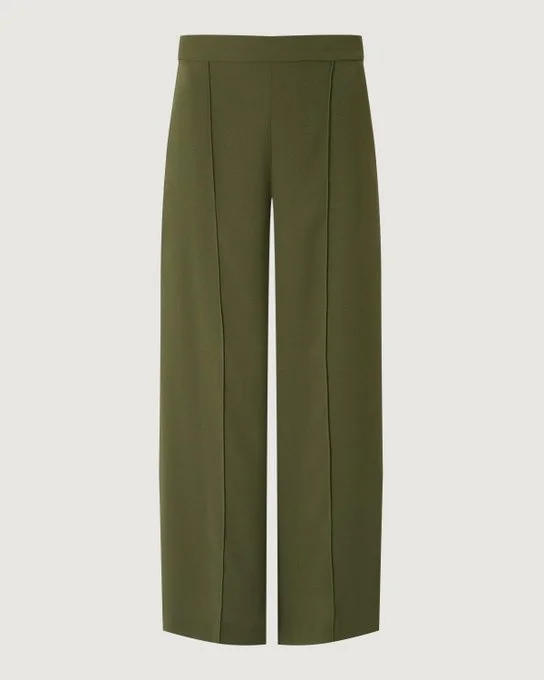 Jigsaw Relaxed Gathered Waist Culottes in Khaki