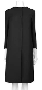 Prada Collarless Coat in Black