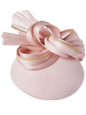Juliette Botterill Abacca Bow-Embellished Cocktail Hat in Blue