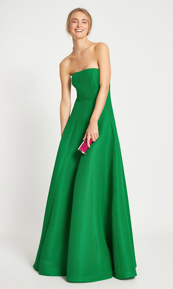 green dress carolina herrera Carolina Herrera 2000s Green Dress