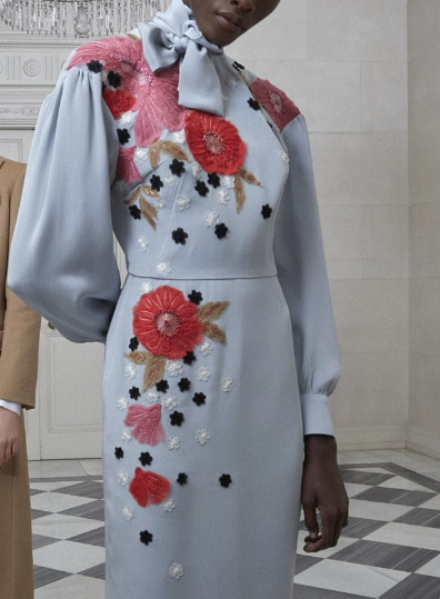 Pertegaz Embroidered Dress in Grey