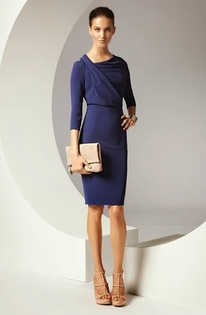 Escada Draped Gown in Purple