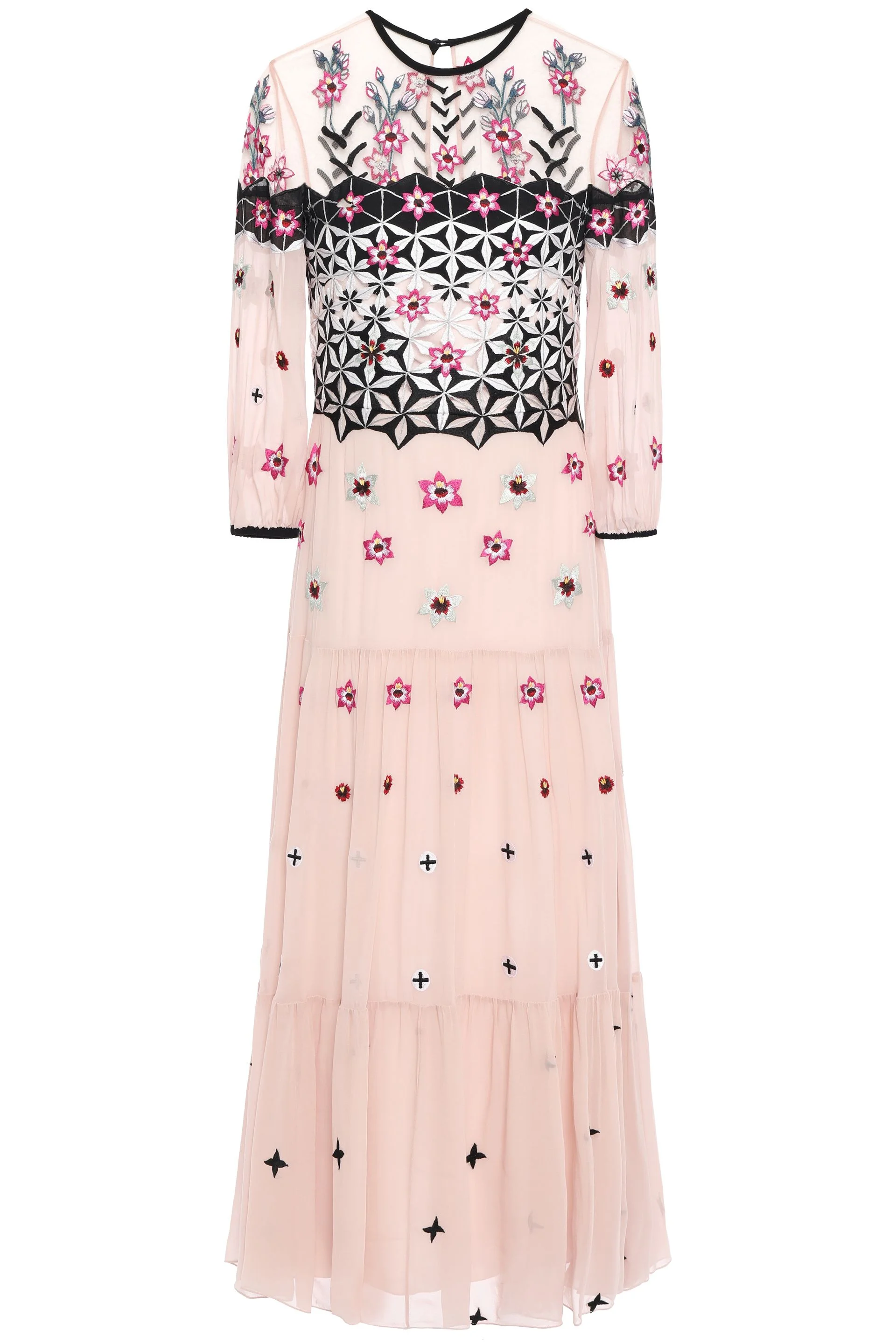 Temperley London Finale Midi Dress in Pastel Pink