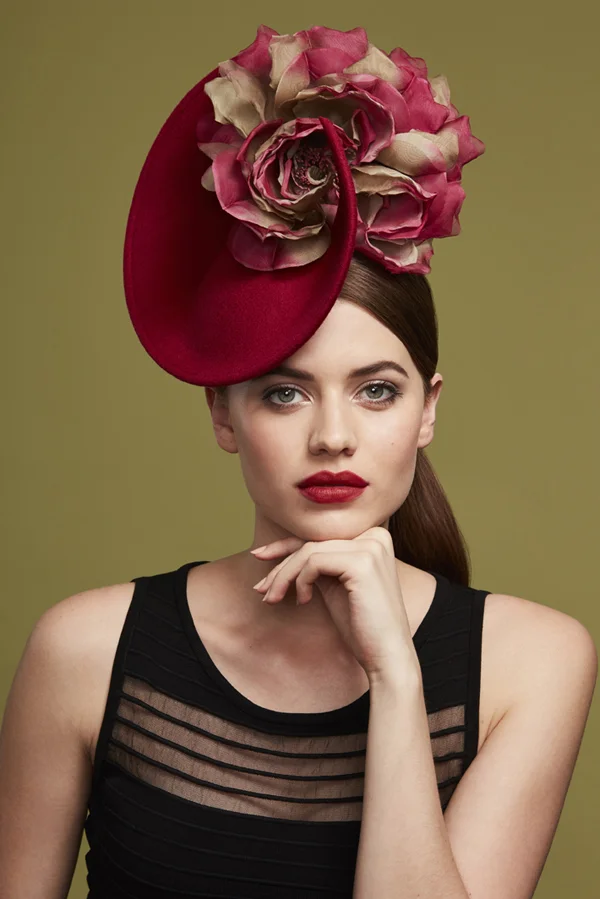 Juliette Botterill Cashmere Flower Percher in Red