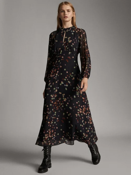 Massimo Dutti Confetti Print Shirt Dress  UFO No More