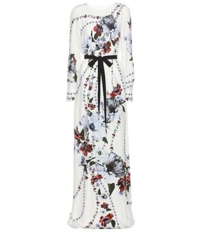 Erdem Agnes Floral Gown in White — UFO No More