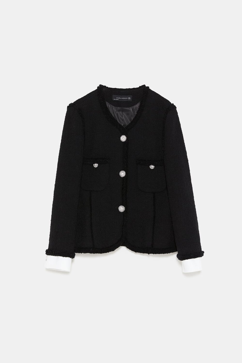 Zara Cream tweed jacket ref.128226 - Joli Closet