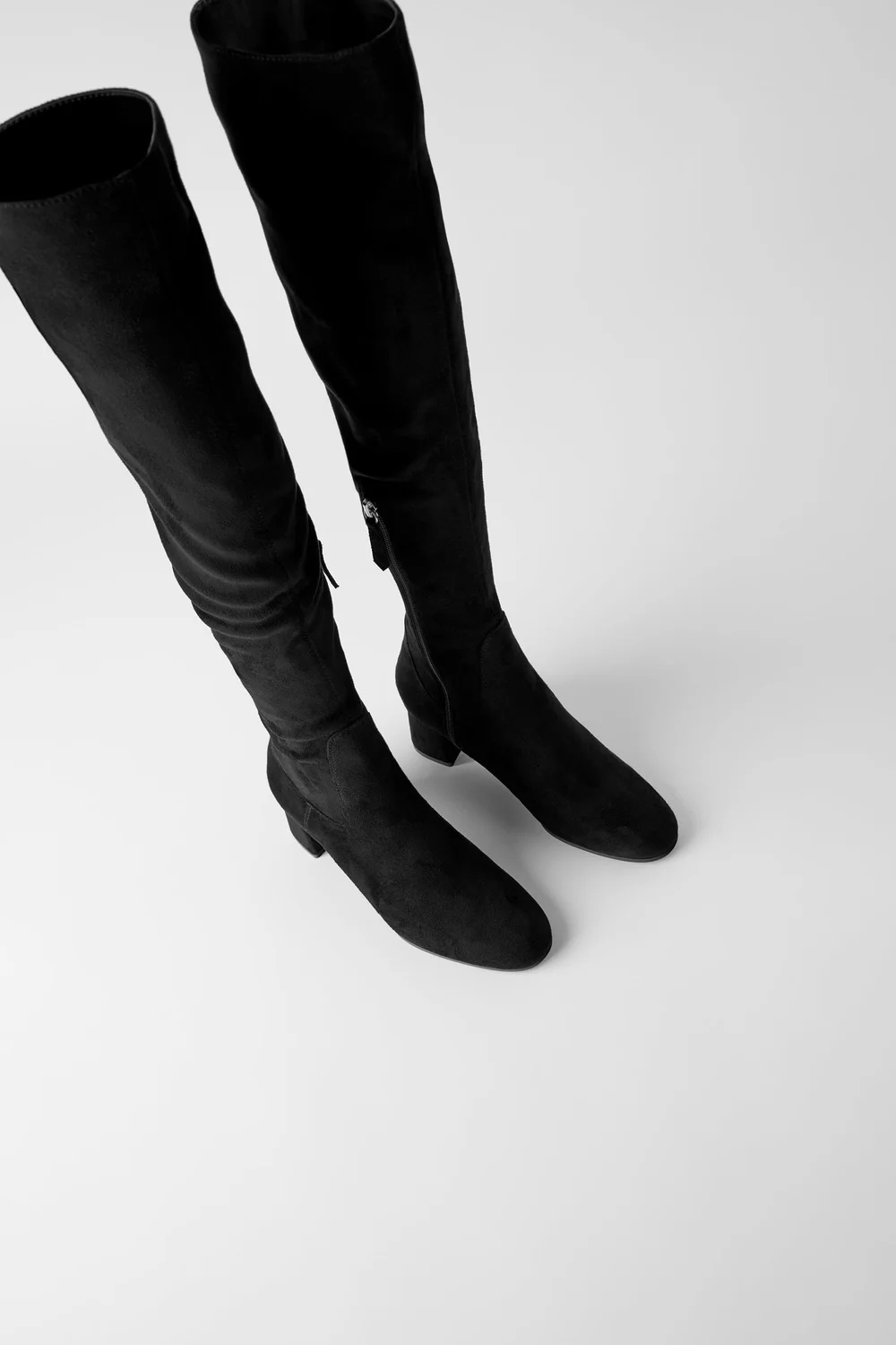 zara suede knee boots