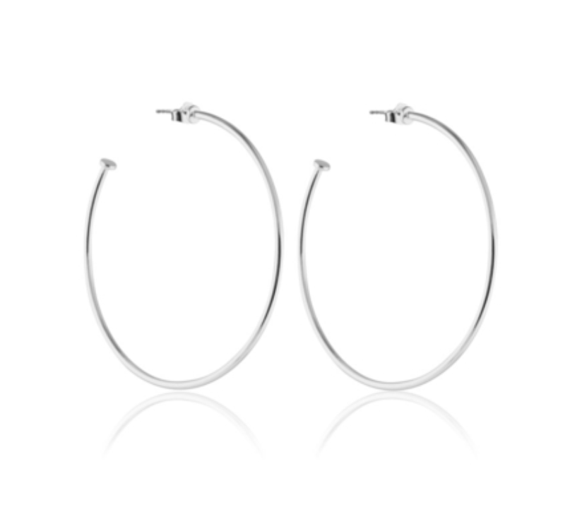 Sophie by Sophie Hoops Plated L Earrings in Silver