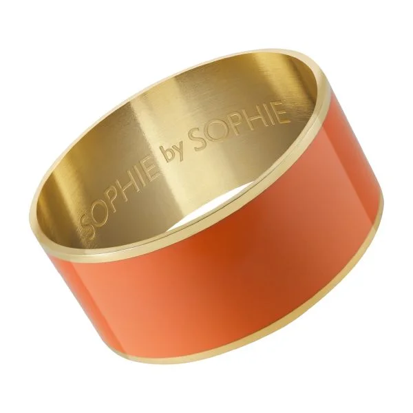 Sophie by Sophie Large Enamel Bangle in Orange