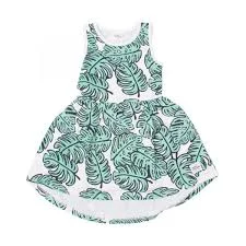 Milk & Masuki Sleeveless Singlet Dress in Jungle Fern Print