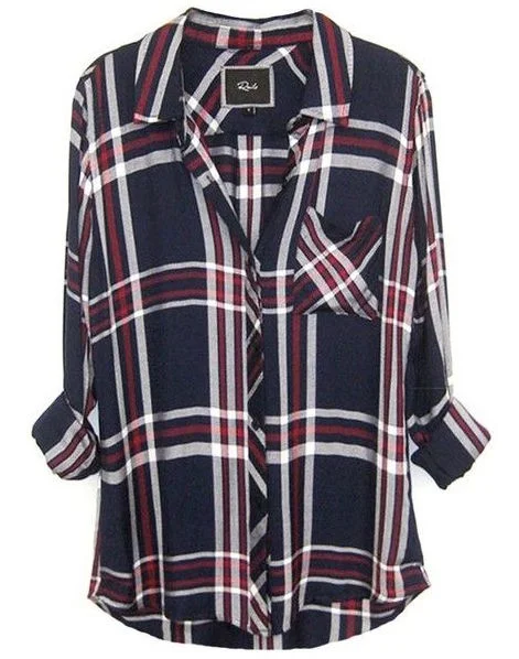 Rails Hunter Plaid Shirt in Navy/Red/White