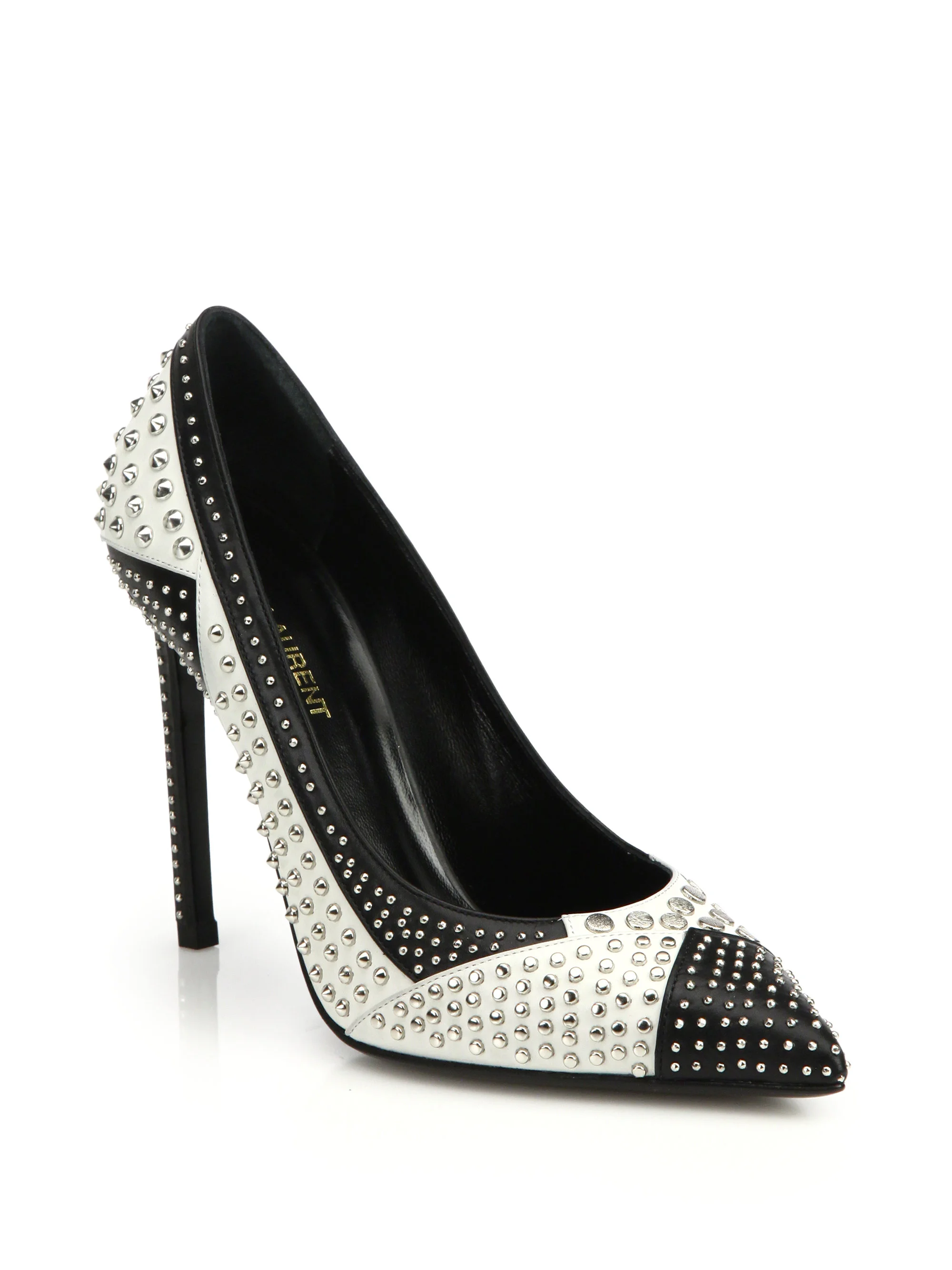 Saint Laurent Paris Studded Patchwork Pump