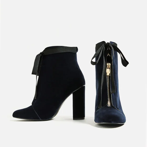 Zara velvet boots ZARA VELVET BOOT ON BIG SALE main image 4