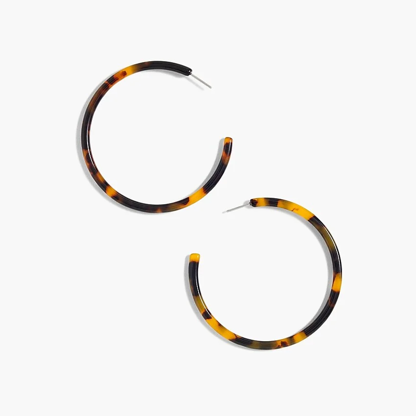 J.Crew Tortoise Hoop Earrings