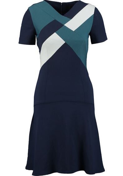 Misha Nonoo Drop Waist Dress with Geo Detail in Imperial Green UFO No More
