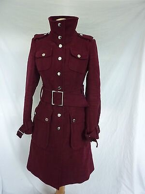 Karen Millen Belted Military Coat in Burgundy.jpg