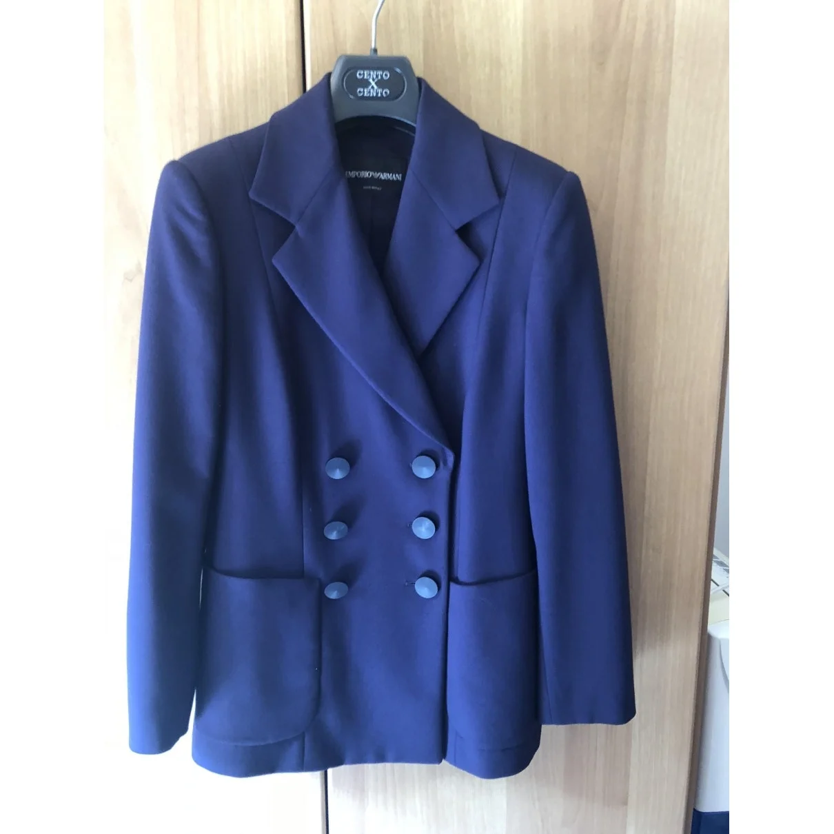 Emporio Armani Double Breasted Jacket in Purple