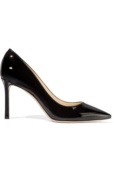 Jimmy Choo Romy 85 Pumps in Black Patent Leather