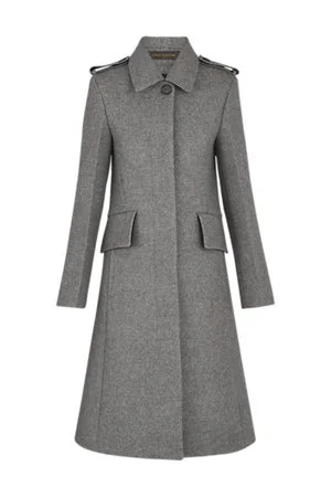 Louis Vuitton Grey Midi Coat 