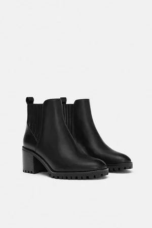 zara black boots ankle