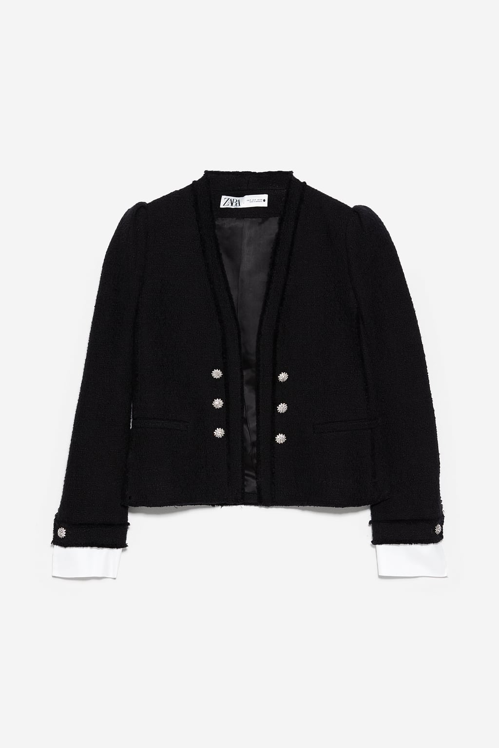 zara jacket with contrast cuffs