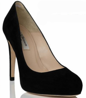 black suede pumps