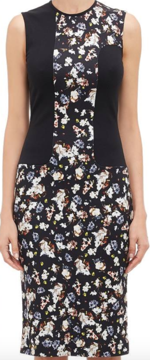 Erdem Nell Paneled Print Dress
