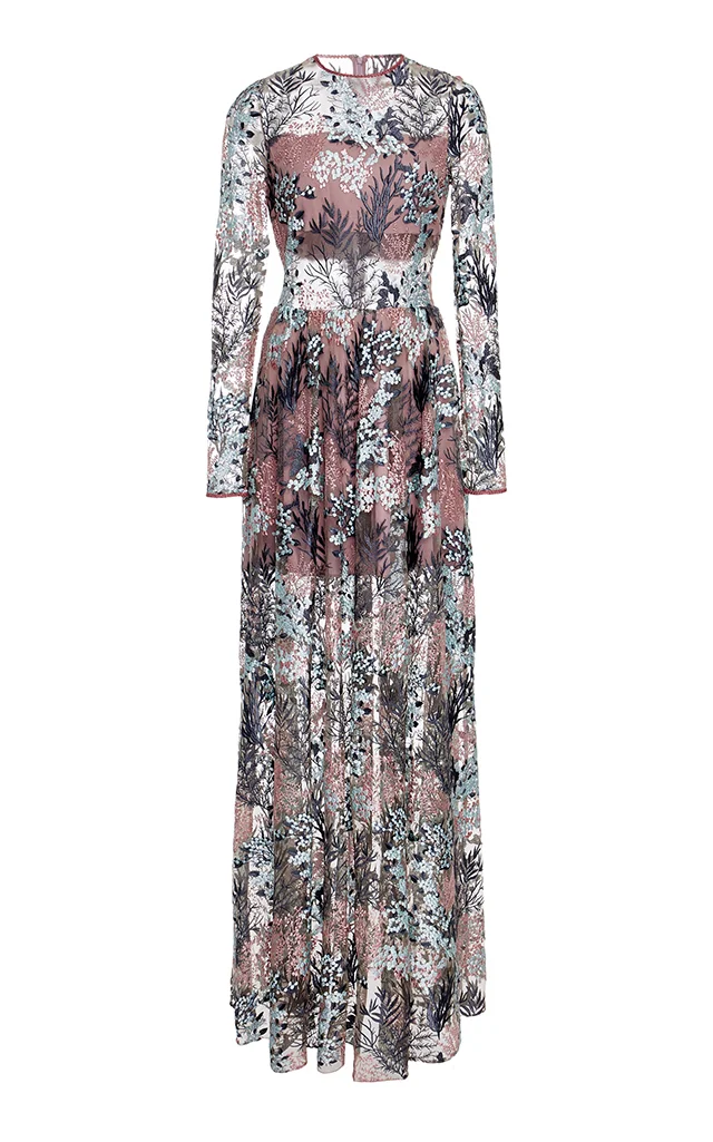 Alexis Jeslyn Embroidered Illusion Gown  UFO No More