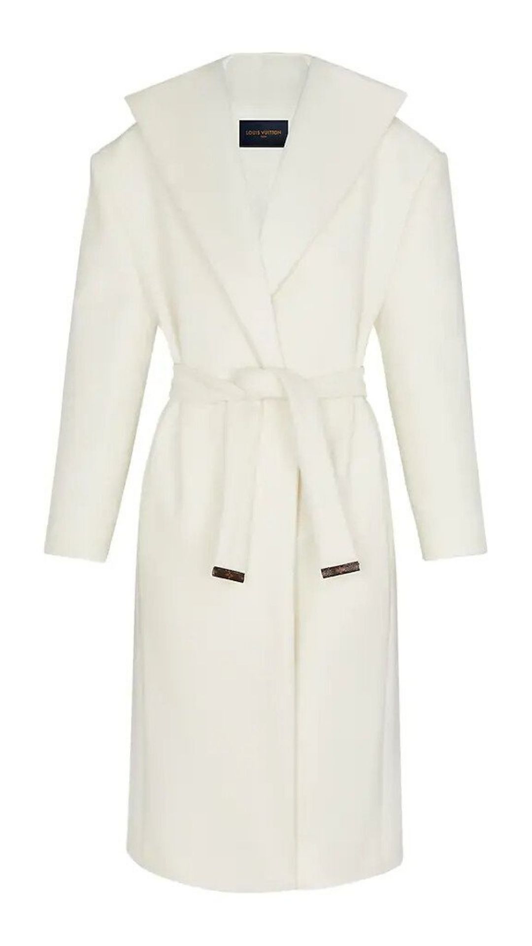 Louis Vuitton Leather Strip White Mink Coat Milk White. Size 36