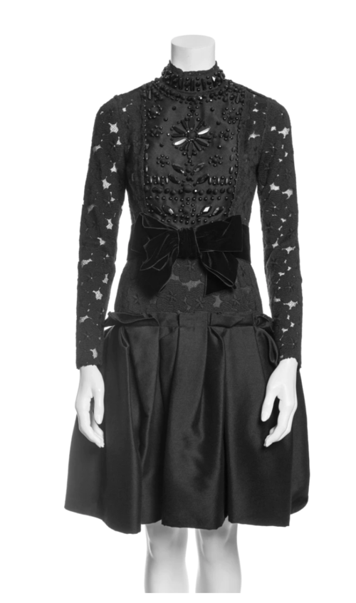 Lanvin Lace Bubble Hem Dress