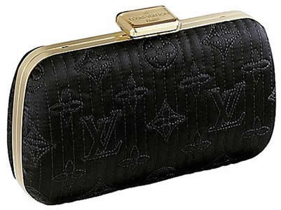 louis clutch purse black